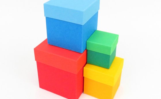 Würfel-Schachteln in vier Größen (3-6 cm³)– Bastelanleitung und Vorlagen